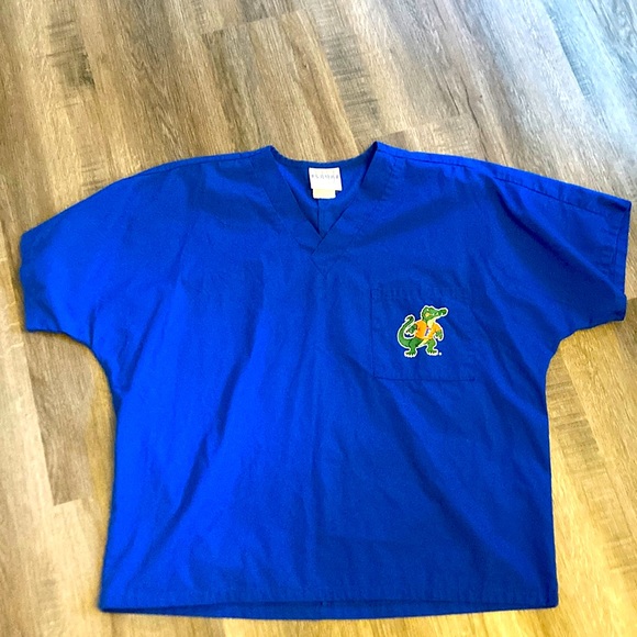 UA Scrubs Shirts Scrubs Blue Florida Gator Scrub Top Poshmark